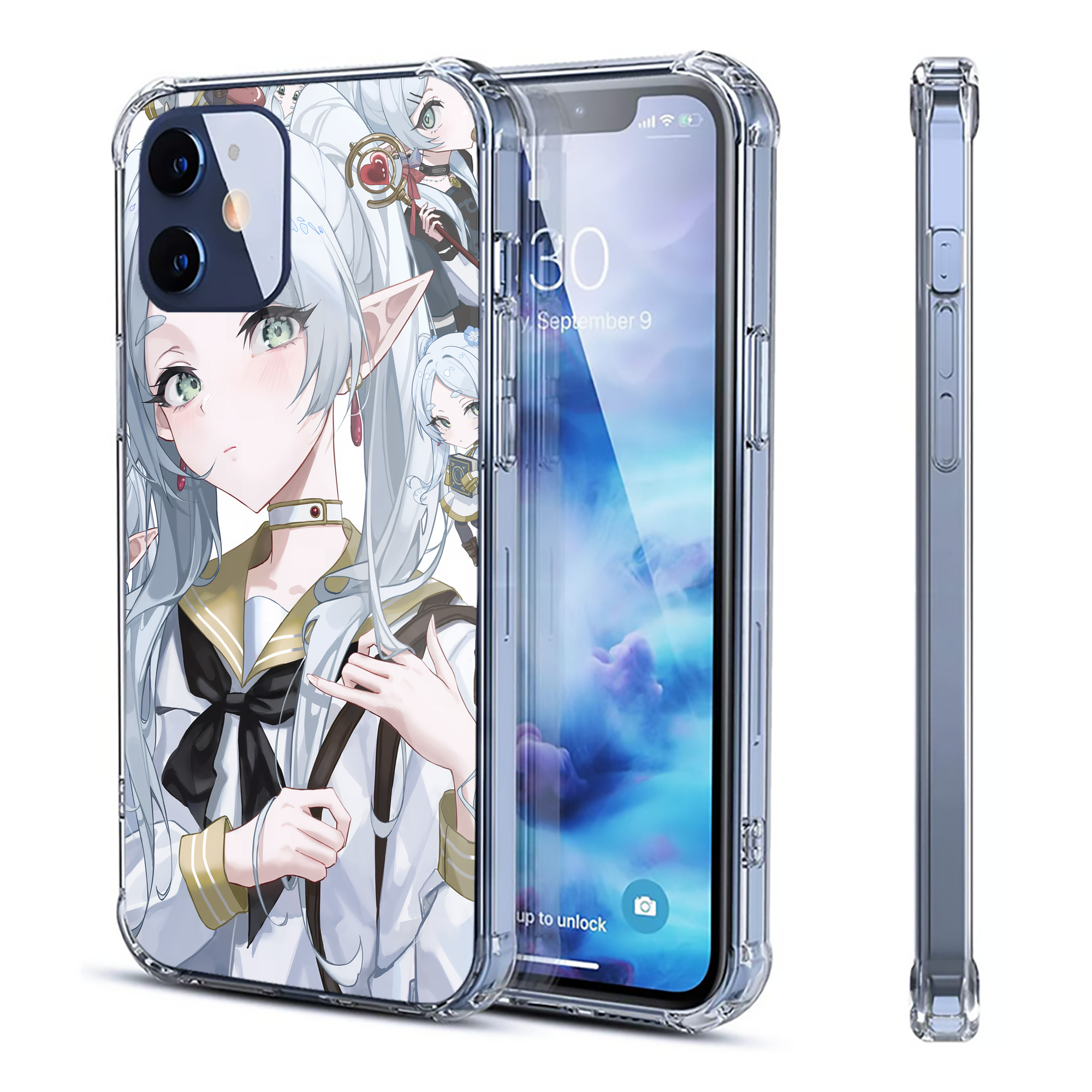 （画像用） 葬送のフリーレン Frieren 【iPhone 12シリーズ対応】透明スマホケース（クリアソフトケース）